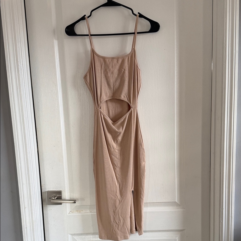 Amazon Tan Backless Dress